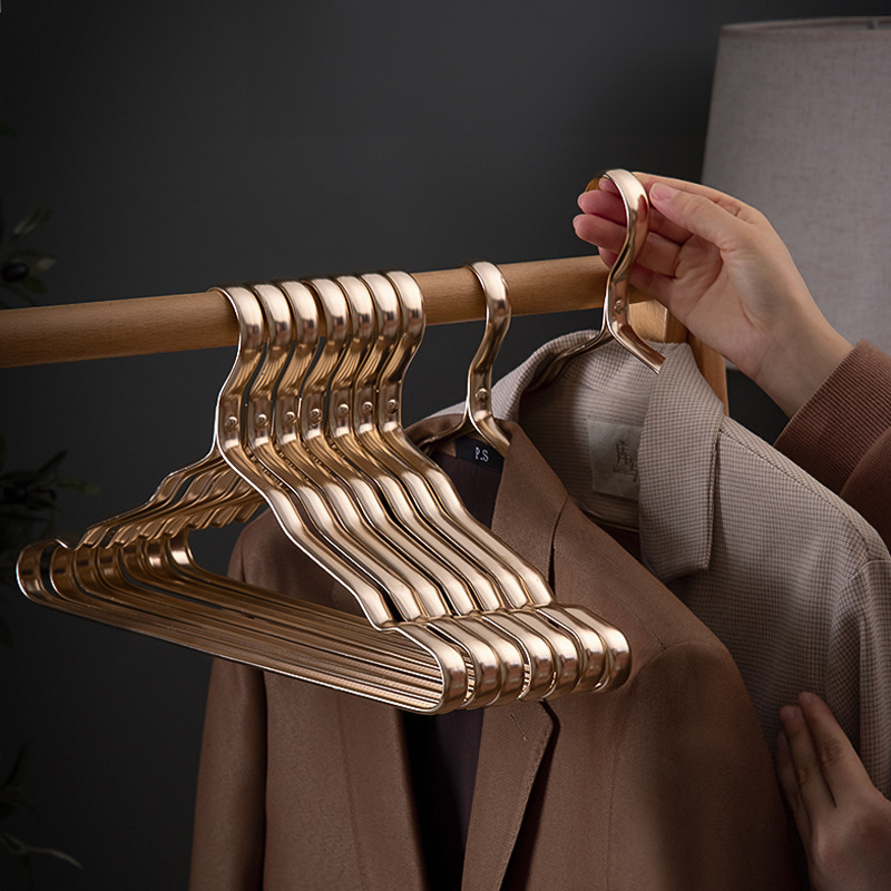 Polished Brass Wardrobe Hangers for Coats and Blouses