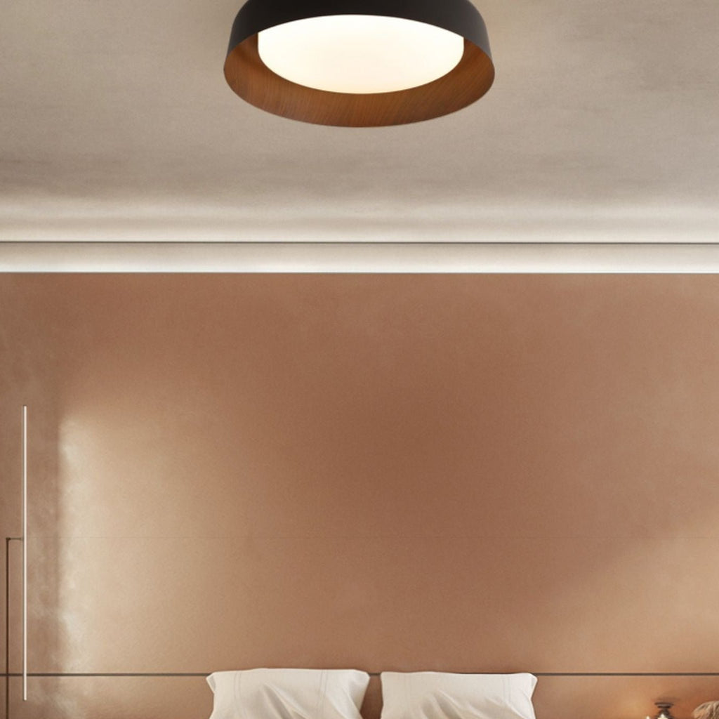 Horizon Willow Holzoptik Wabi-Sabi LED-Deckenleuchte für Schlafzimmer
