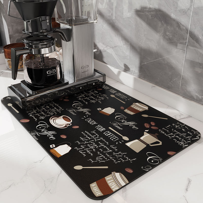 Tappetino Assorbente Antiscivolo per Macchina da Caffè, 30x40-50x60 Cm