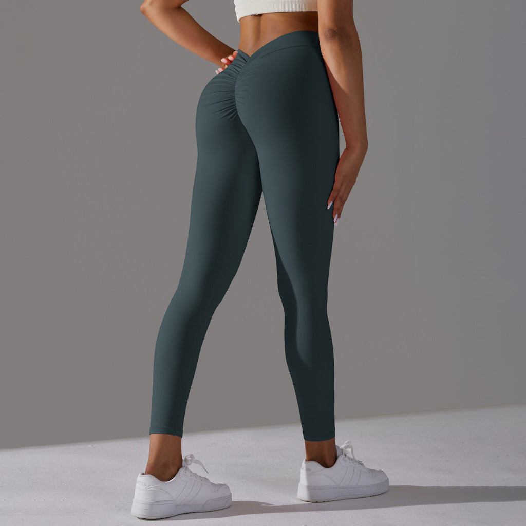 Leggings taille haute V-Back pour femmes avec silhouette classique