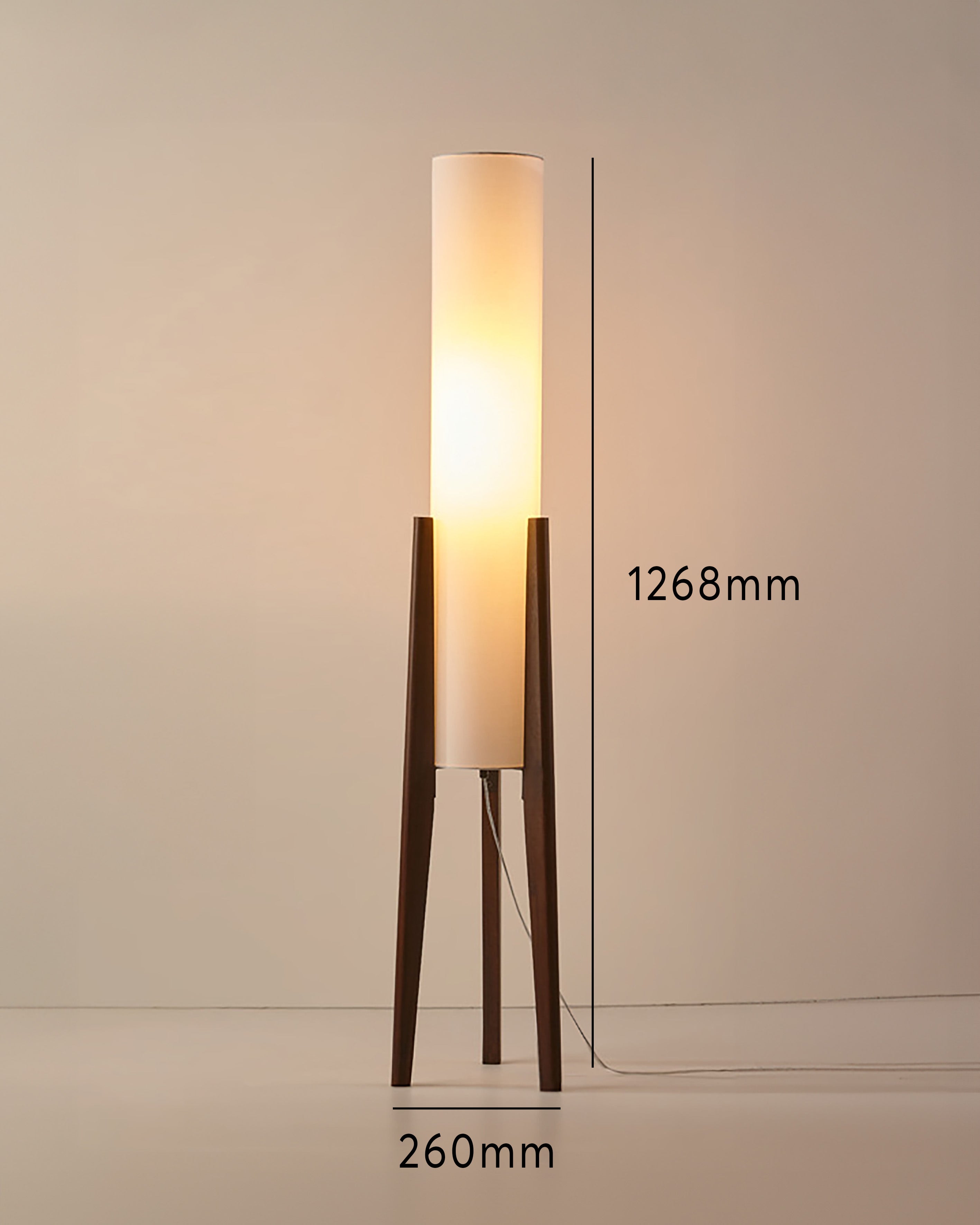 Walnut Solid Wood Floor Lamp Art Lamp For Living Spaces