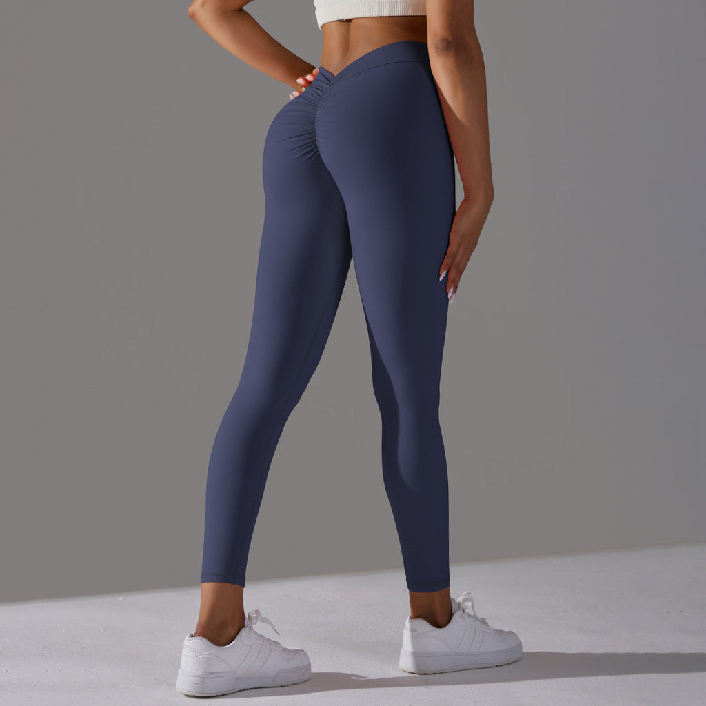 Leggings taille haute V-Back pour femmes avec silhouette classique