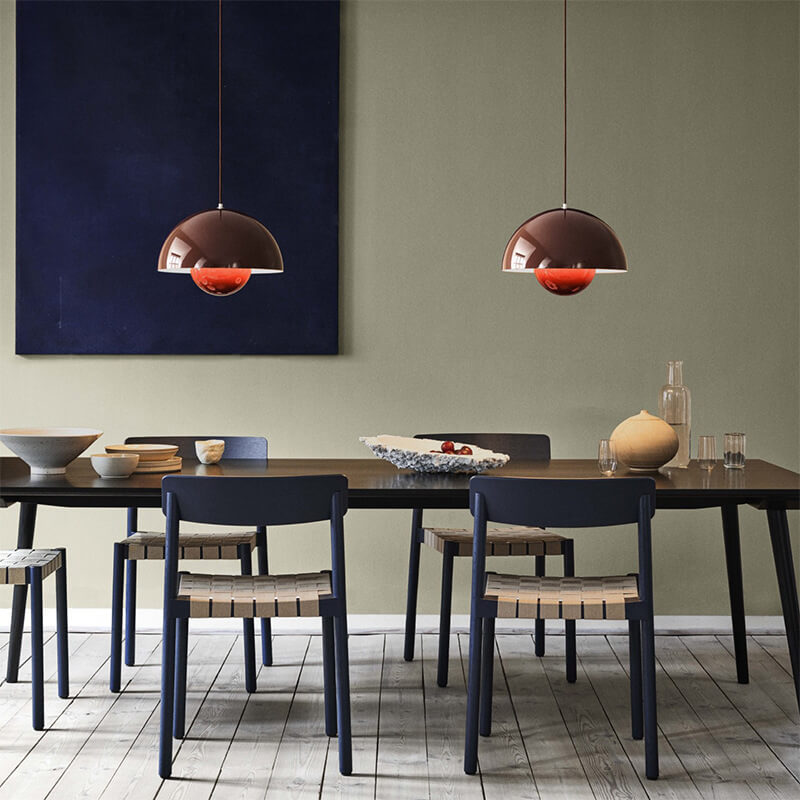 Boreal 1-Light Semicircle Dome Pendant Light Modern
