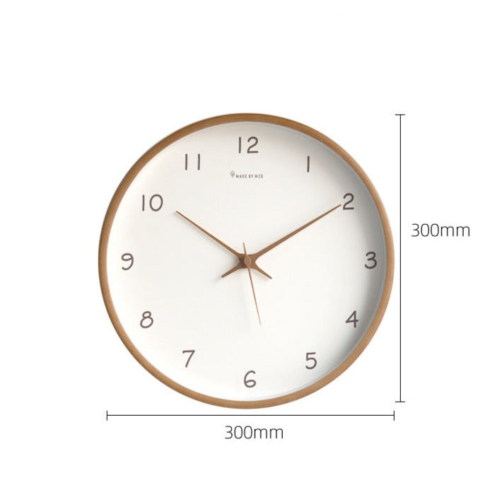 Elegant Solid Wood Analog Wall Clock for Home Decoration and Living Spaces