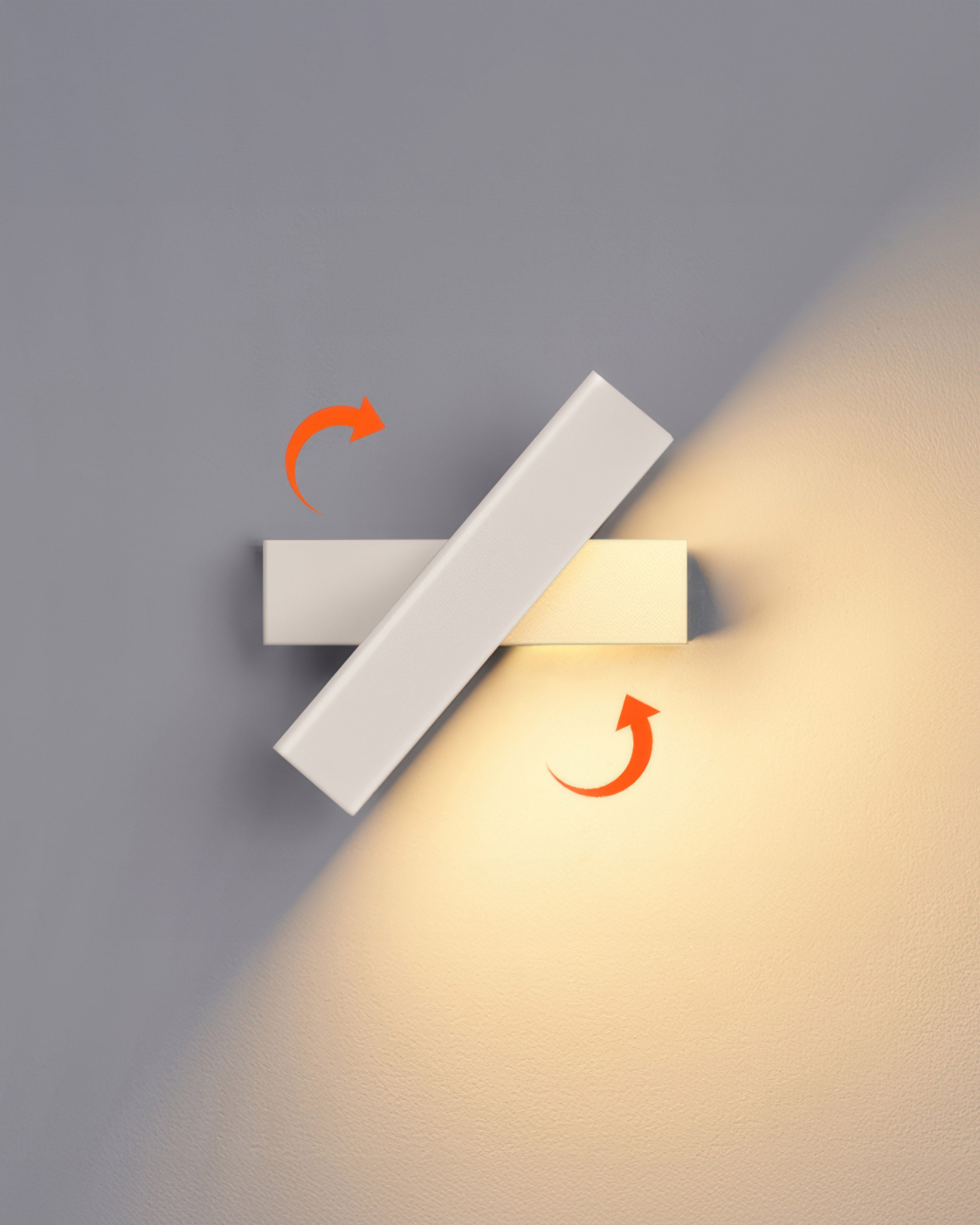 Rotatable Wall Lamp With Nordic Finish And Wood Grain Look