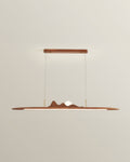 Wooden Pendant Lamp With One Line Silhouette For Modern Rooms