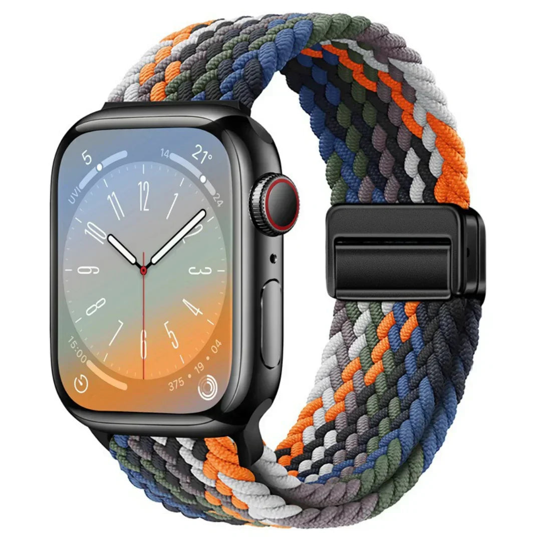 Bracelet Apple Watch avec fermeture magnétique en nylon pour un ajustement sécurisé