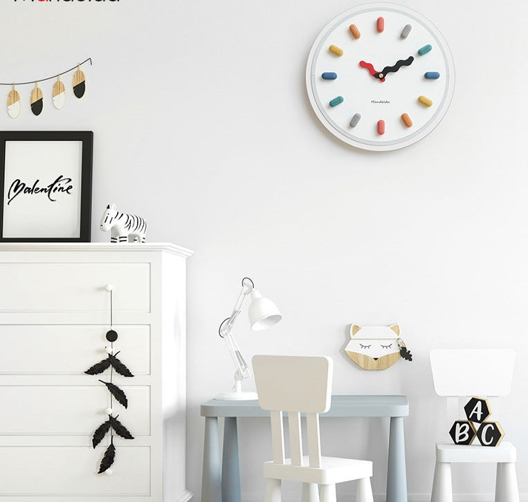 Nordic 3D tichý nástěnný hodiny s ekologickým moderním designem do obývacího pokoje