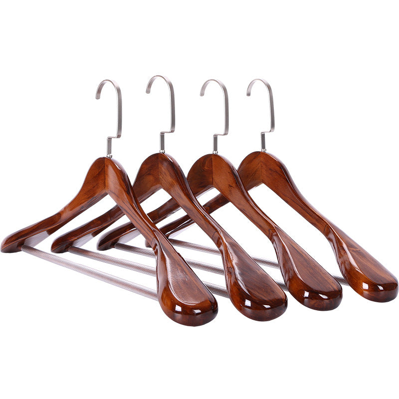 Oaklee Premium Ahşap Giysi Askısı Seti, Masif Ahşap