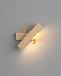 Rotatable Wall Lamp With Nordic Finish And Wood Grain Look