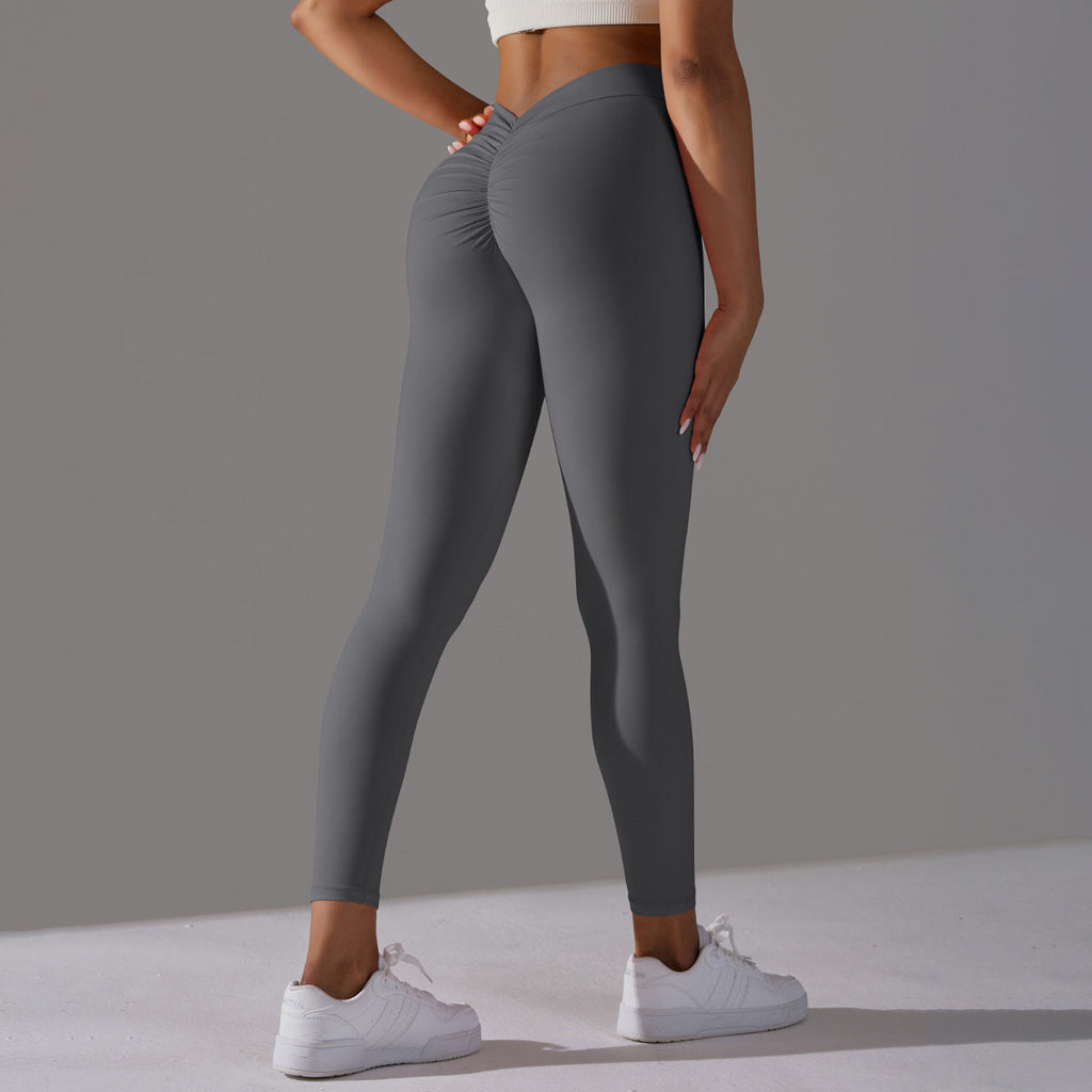 Leggings taille haute V-Back pour femmes avec silhouette classique