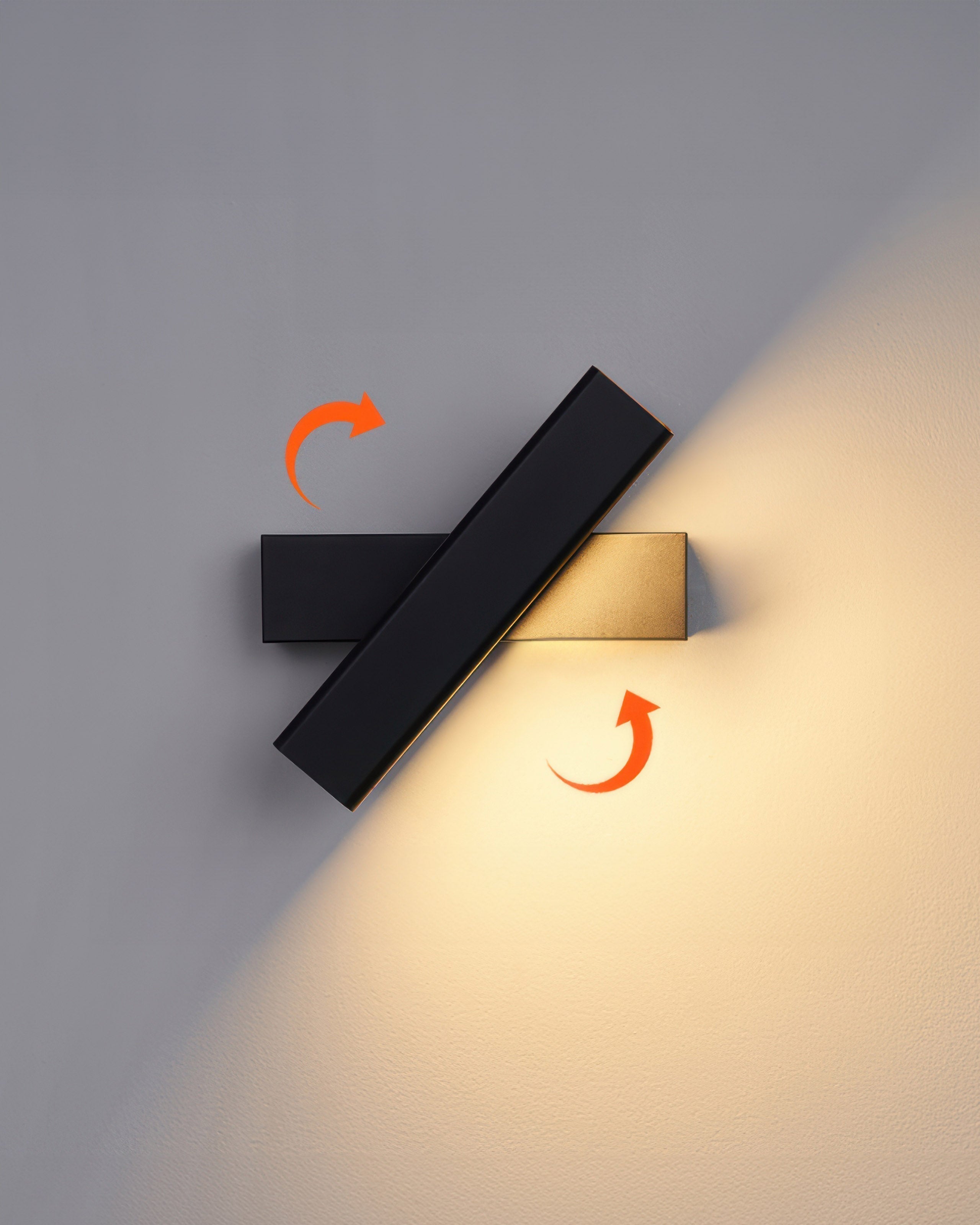 Rotatable Wall Lamp With Nordic Finish And Wood Grain Look