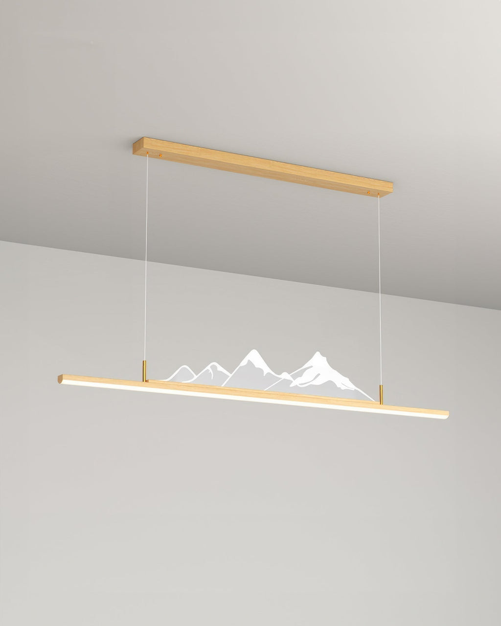 Minimal Japanese Zen Pendant Lamp With Wood Grain Finish