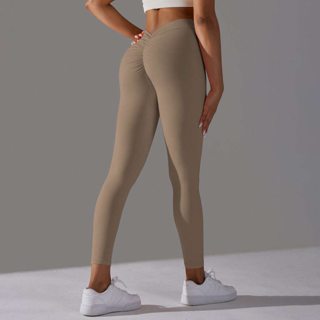 Leggings taille haute V-Back pour femmes avec silhouette classique