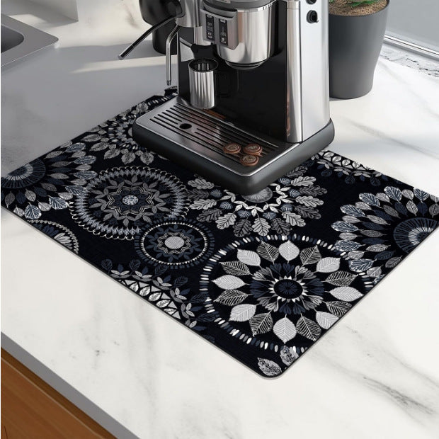 Tappetino Assorbente Antiscivolo per Macchina da Caffè, 30x40-50x60 Cm