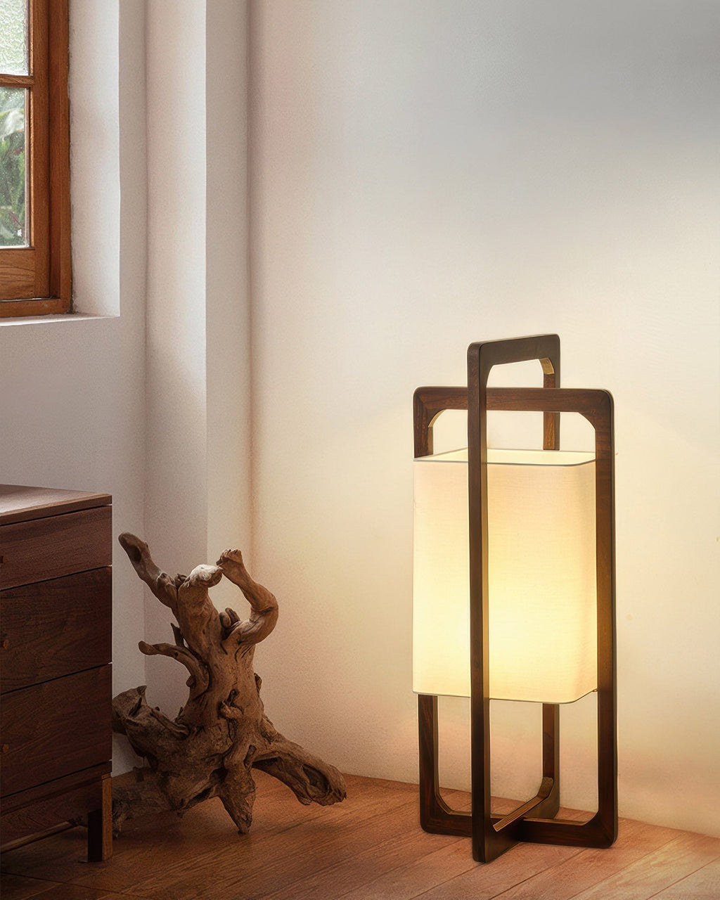 Zen Inspired Retro Japanese Wood Floor Lamp For Modern Living Rooms