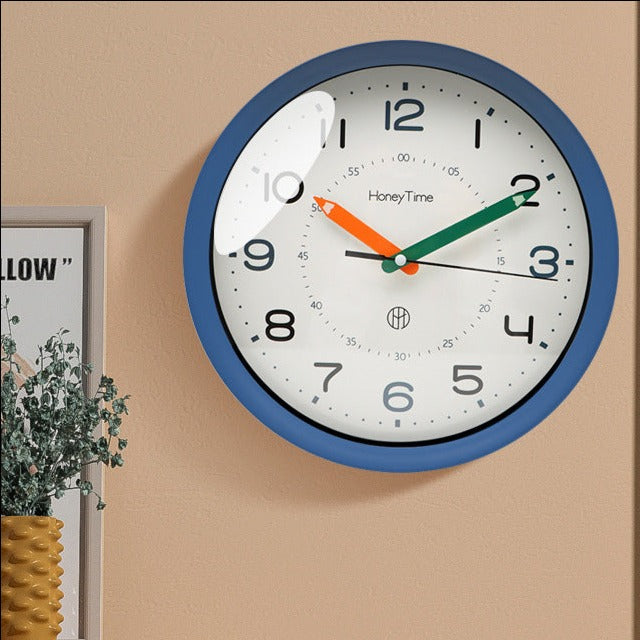 StilKids 12-Inch Quiet Wall Clock For Kids' Rooms And Classrooms