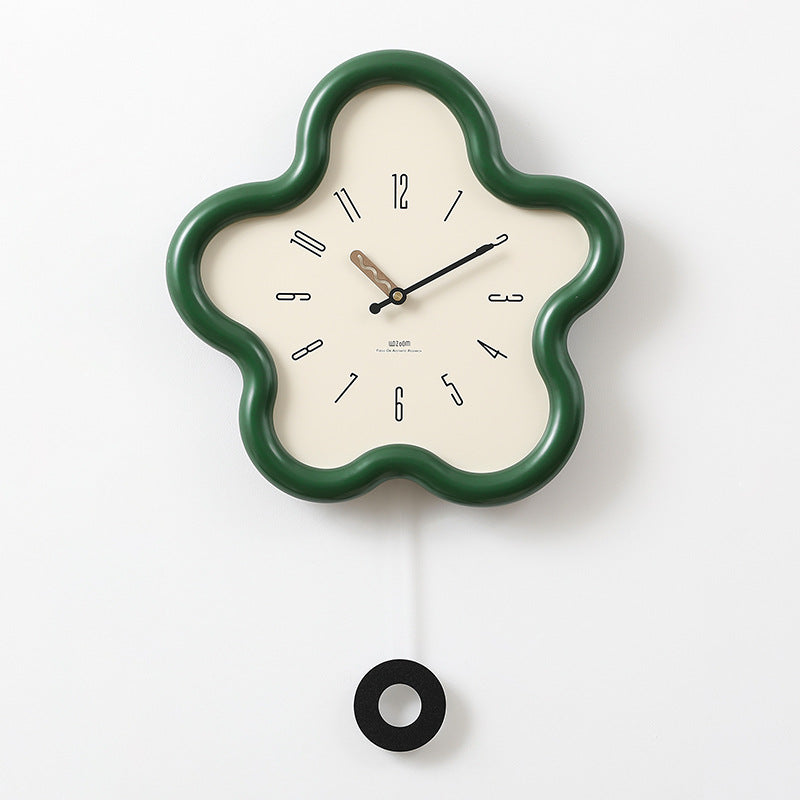 3D Bloemenpendelklok met Stil Sweep Eco-vriendelijke Slaapkamerdecoratie