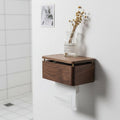 OakAura Minimalist Wooden Toilet Paper Holder For Modern Bathrooms