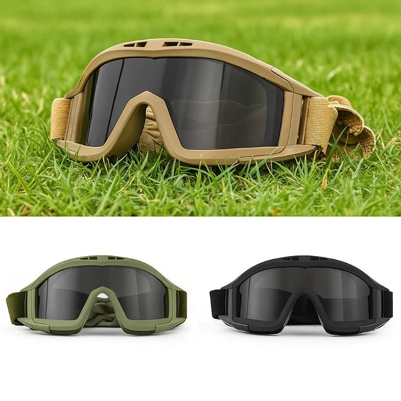 GuardSight Taktische Schutzbrille mit drei austauschbaren Gläsern für den Außenbereich