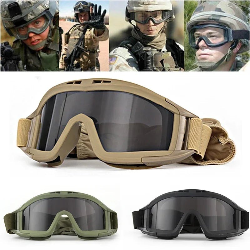 GuardSight Taktische Schutzbrille mit drei austauschbaren Gläsern für den Außenbereich