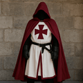 Valorian Medieval Knight Templar Costume With Classic Cloak