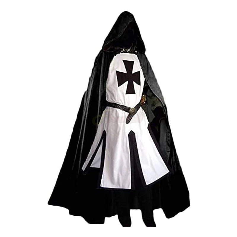 Valorian Medieval Knight Templar Costume With Classic Cloak