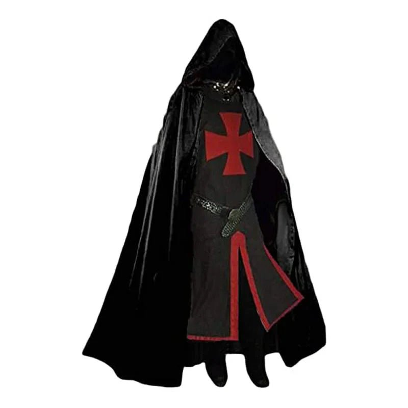 Valorian Medieval Knight Templar Costume With Classic Cloak