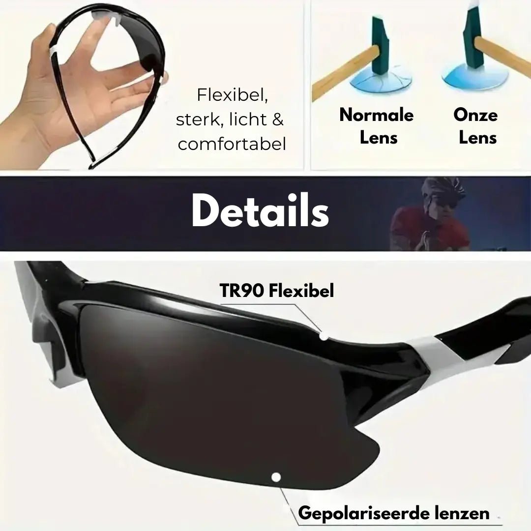 AeroPulse Lightweight Polarized Sports Sunglasses With UV Protection