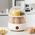 NovaSteam Electric Double-Layer Egg Cooker for Fast, Even Steaming
