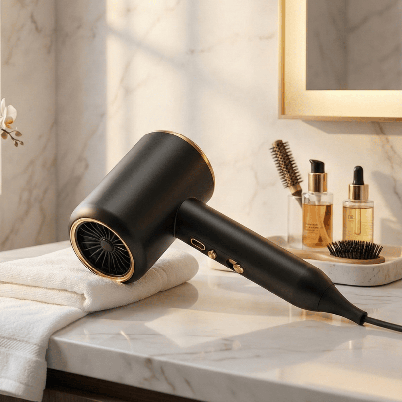 Uscător de păr LumaPro 2400W cu tehnologie cu ioni și design elegant pentru toate tipurile de păr