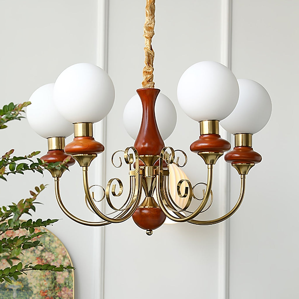 Luxurious Chandelier With Green Glass Shades In Gold Or Black Finish, 3, 5, Or 8 Lights