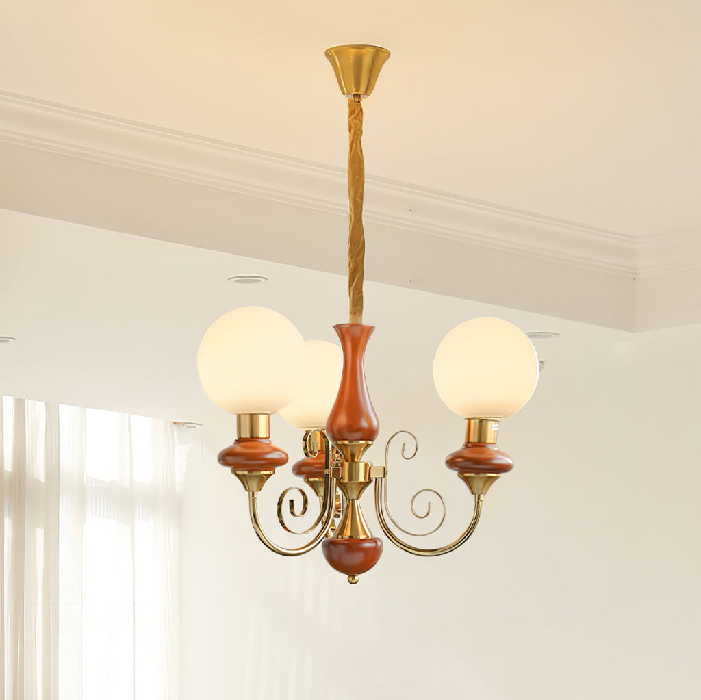 Luxurious Chandelier With Green Glass Shades In Gold Or Black Finish, 3, 5, Or 8 Lights