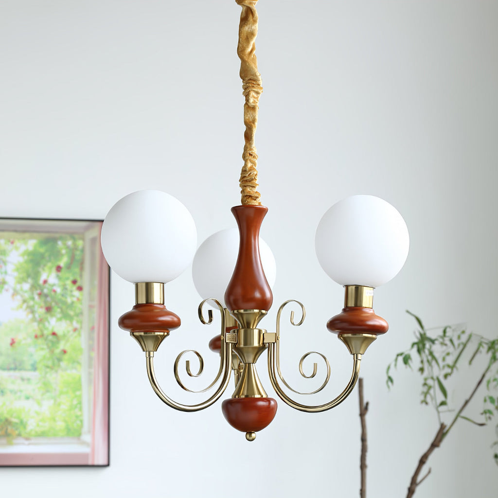 Luxurious Chandelier With Green Glass Shades In Gold Or Black Finish, 3, 5, Or 8 Lights