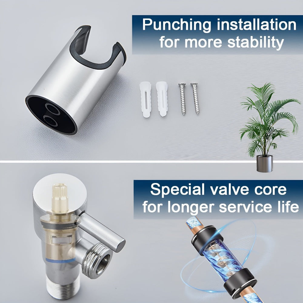 304 Stainless Steel Wall Mounted Bidet Sprayer Set For Toilet Hygiene
