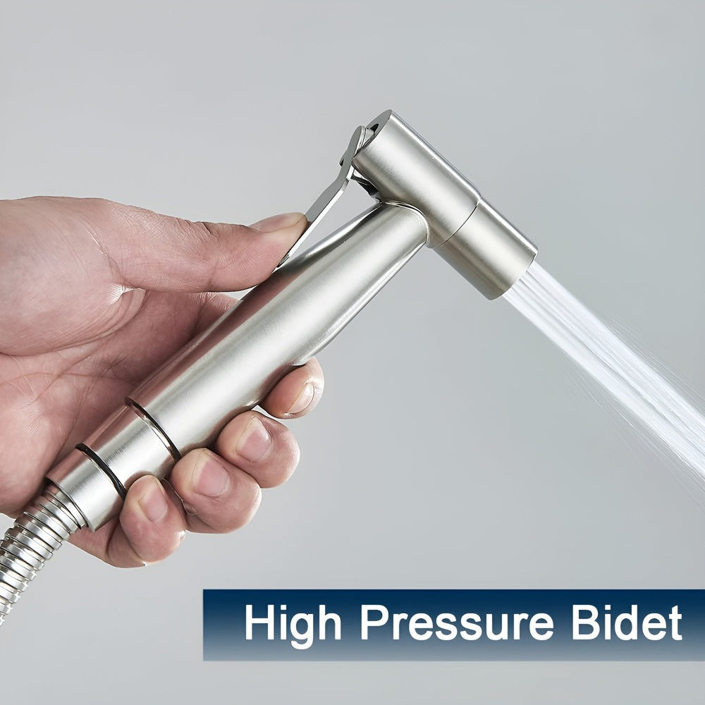 304 Stainless Steel Wall Mounted Bidet Sprayer Set For Toilet Hygiene