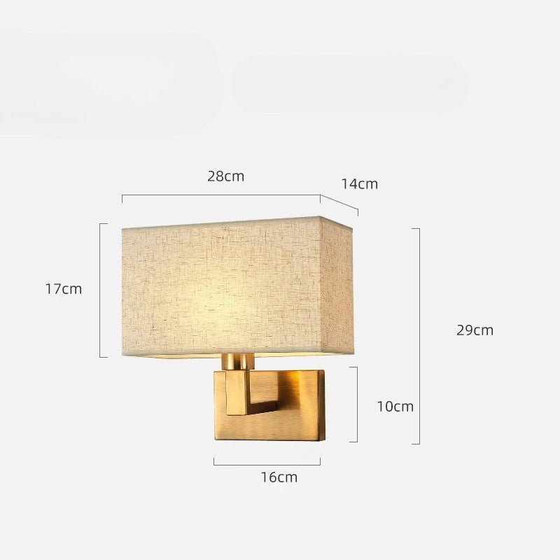 LumaNova Modern Wall Mount Bedside Lamp And Fabric Shade
