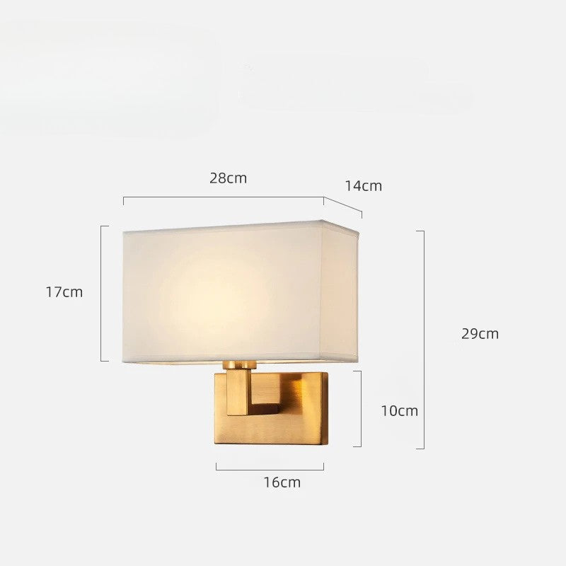 LumaNova Modern Wall Mount Bedside Lamp And Fabric Shade