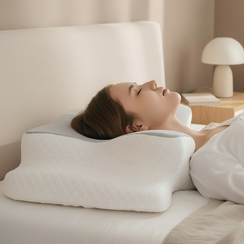Contour Neck Pillow - Ergonomic cervical support sleep cushion