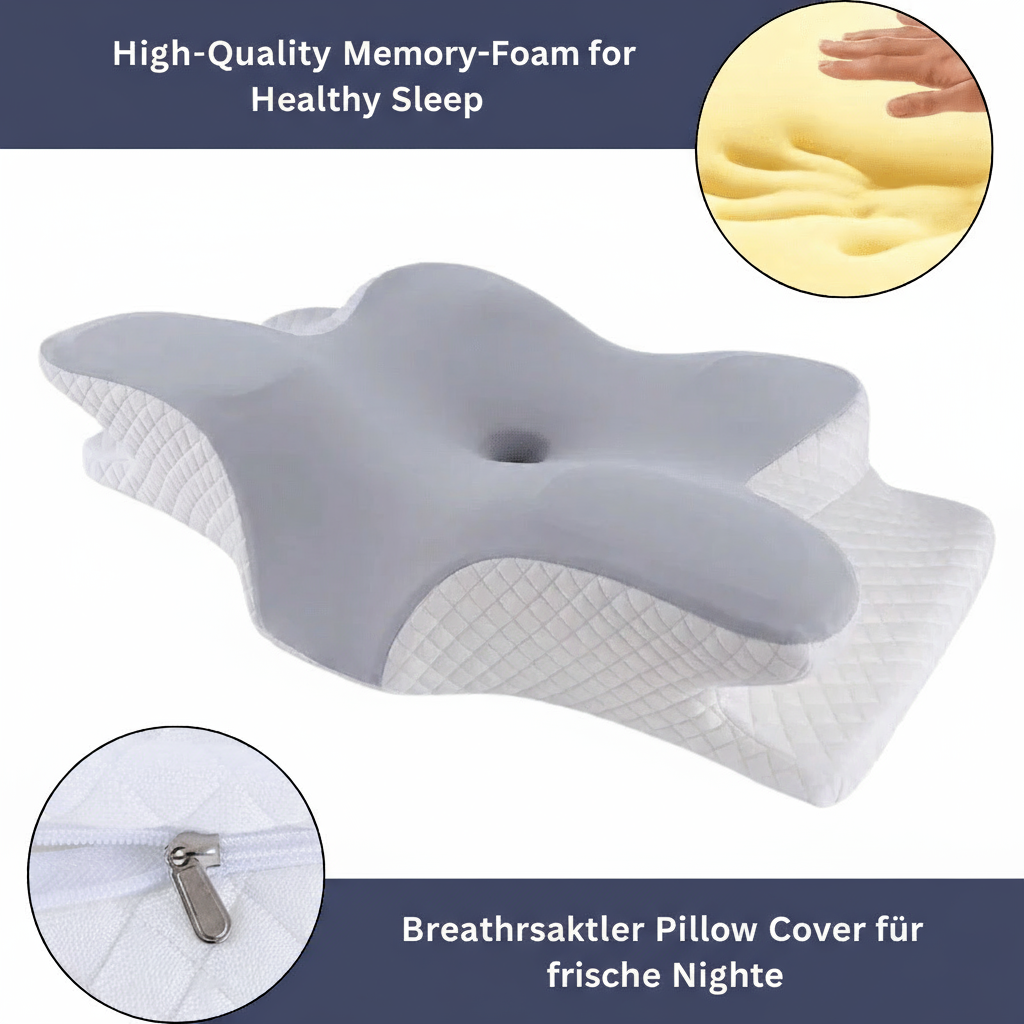 Contour Neck Pillow - Ergonomic cervical support sleep cushion
