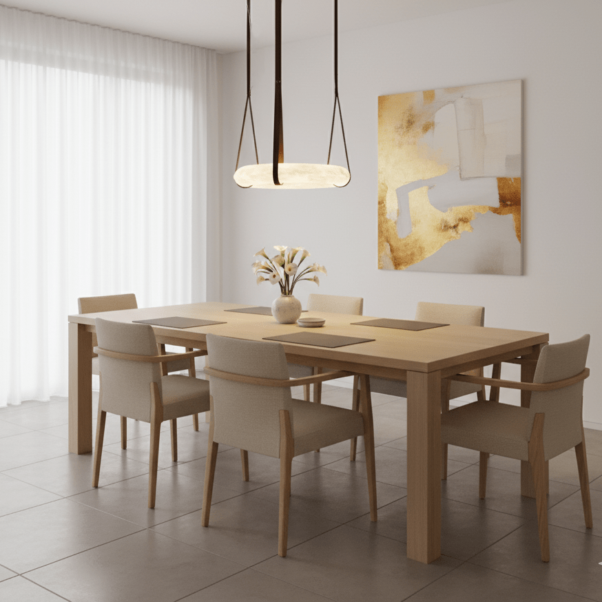 Alabaster-Ring-Hängeleuchte mit LED, Naturstein in Braun bis Gold, 3000K–6000K
