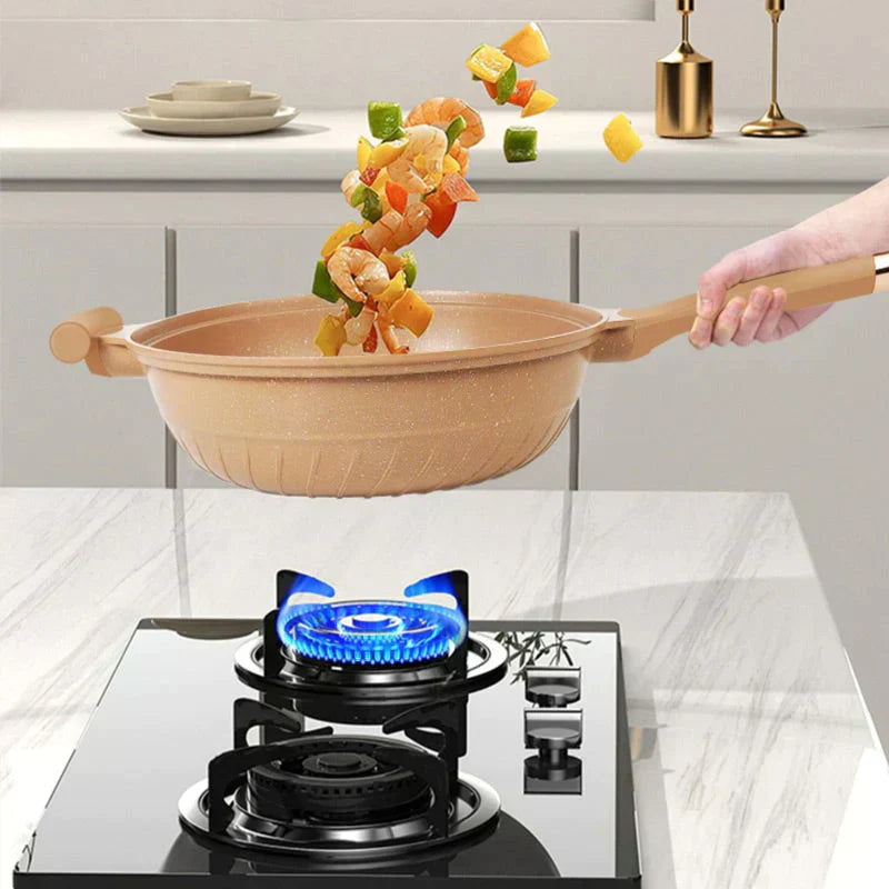 Eco Cuisine Premium Wok für alle Wärmequellen Kochgeschirr-Kollektion
