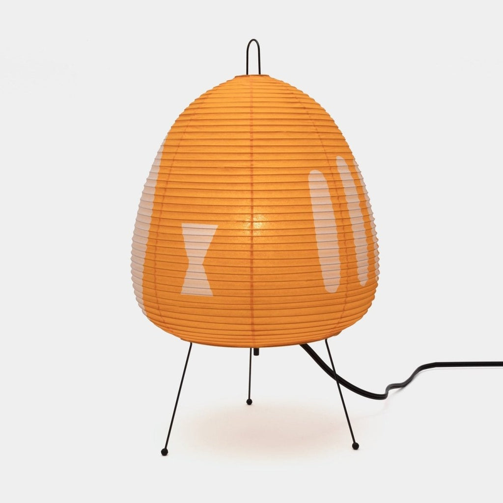 AuroraRice Ciepła Lampa Stołowa z Papieru Ryżowego z Klasyczną Retro Sylwetką