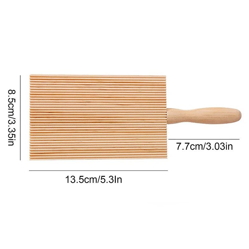PastaCraft Wooden Gnocchi Board With Comfortable Handle For Home Cooks