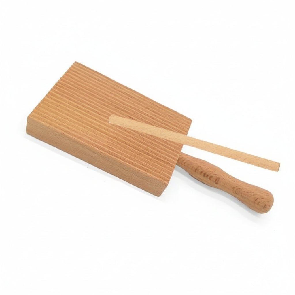 PastaCraft Traditional Pasta Board And Gnocchi Molding Set In Beech Wood