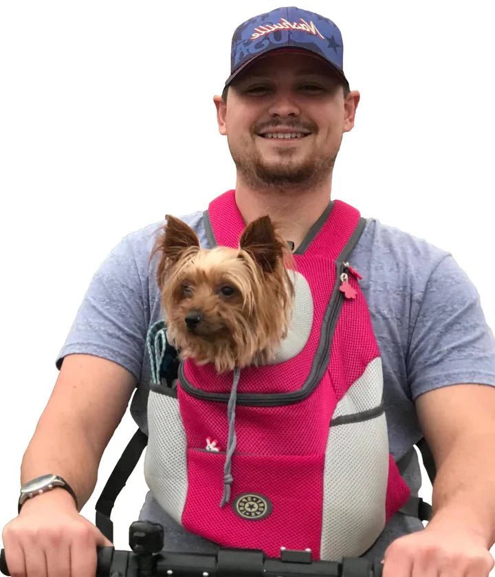 TrailPaw větraný batoh pro přepravu domácích mazlíčků s nastavitelnými popruhy a bezpečnostním hákem