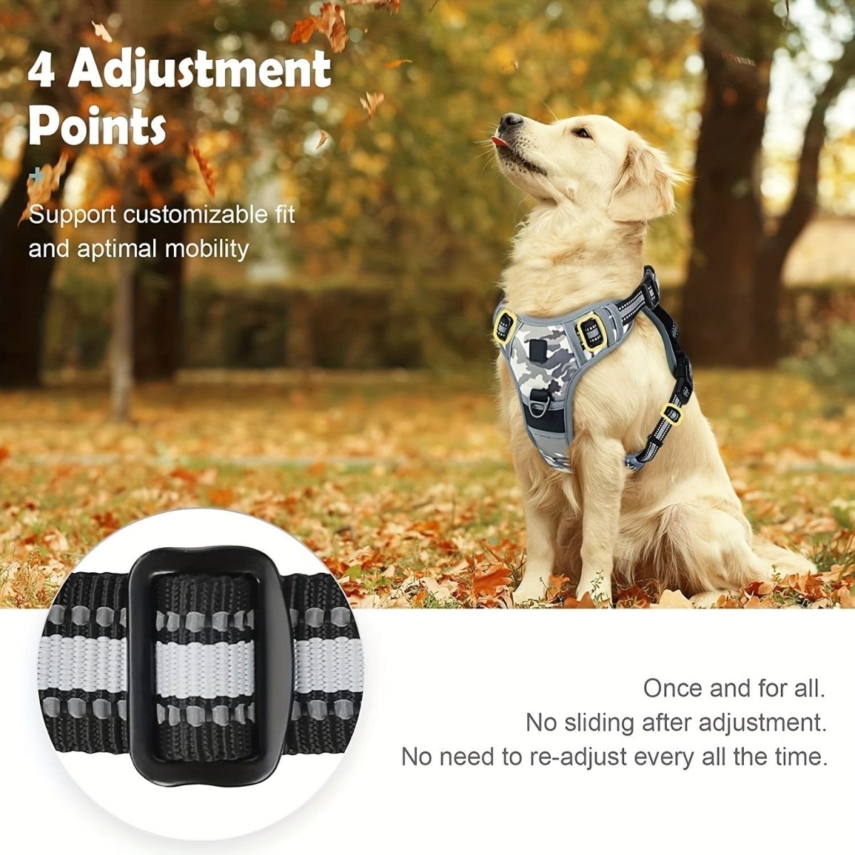 PathStride Reflective, Breathable Dog Harness For Small And Large Dogs