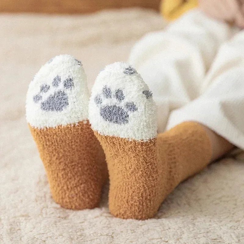Dámské bavlněné ponožky PurrSoft s motivem kočičích tlapek, super měkký pocit