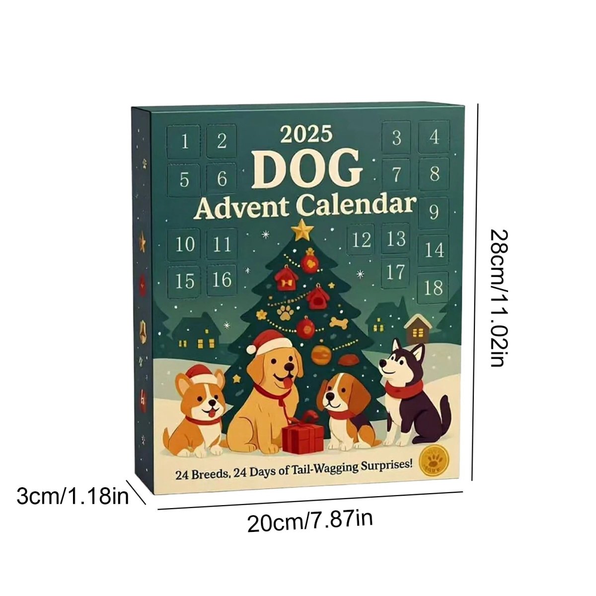 Pawtime Advent Calendar For Dogs With 24 Festive Toys