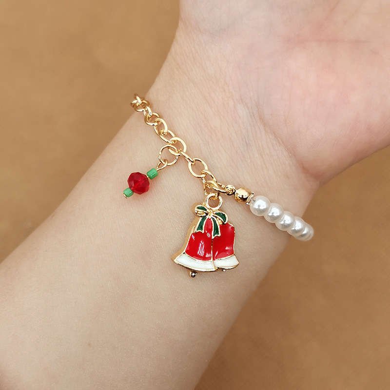 Luminara Festive Charm Bracelet With Shimmering Beads For Christmas